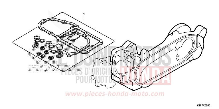 GASKET KIT B for PCX 125 PEARL NIGHTSTAR BLACK (NHA84) from 2019